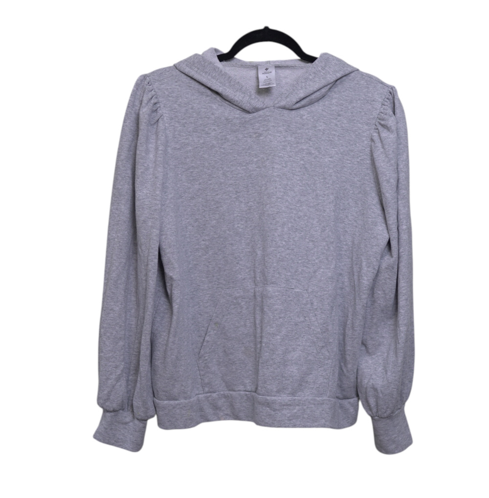 Member’s Mark Gray Puff Sleeve Hoodie L Cozy Athleisure